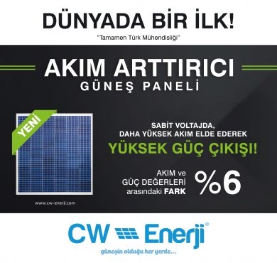 CW Enerji “Akım Arttırıcı Güneş Paneli” Üretti